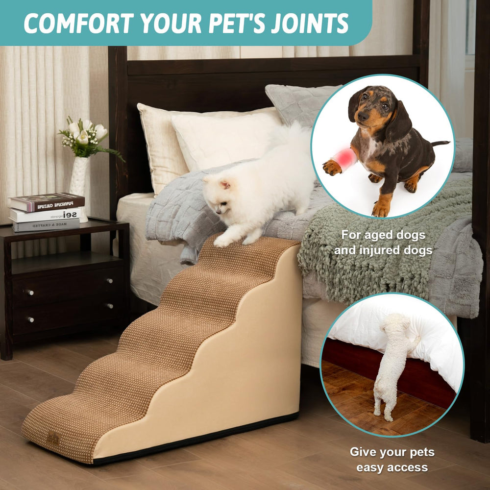COZY KISS dog stairs foam sponge provides strong support with comfort