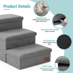 COZY KISS dog stairs folded compact for easy storage