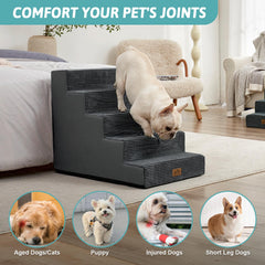COZY KISS dog stairs non-slip base minimizes wobble