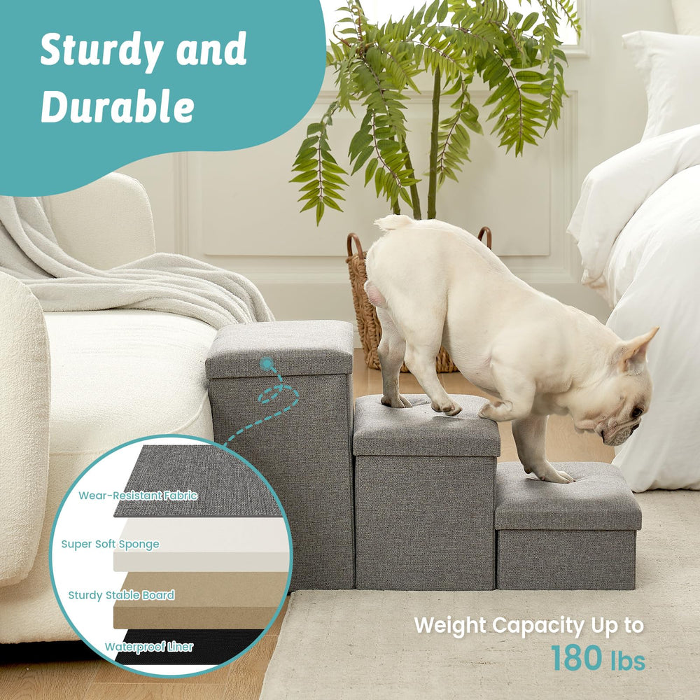COZY KISS dog stairs non-slip bottom for safer climbing