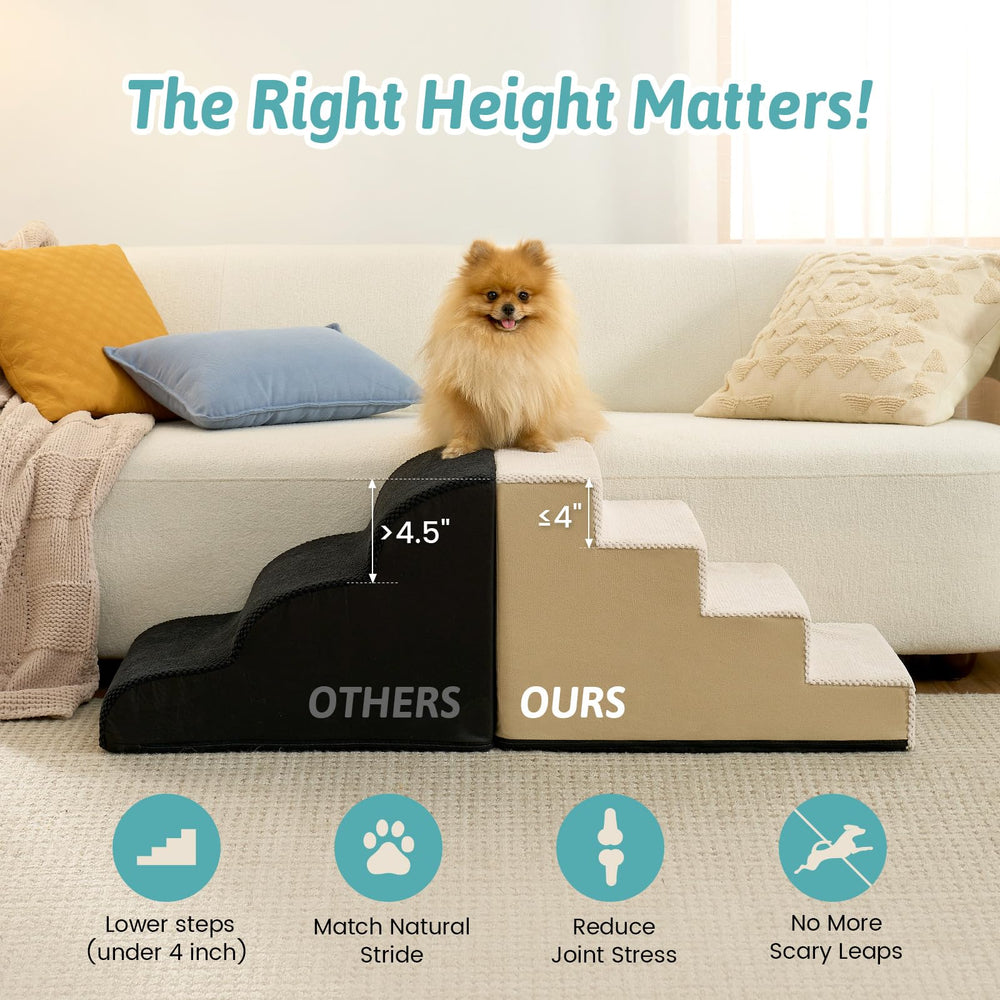 COZY KISS Dog Stairs non-slip bottom prevent movement on floors