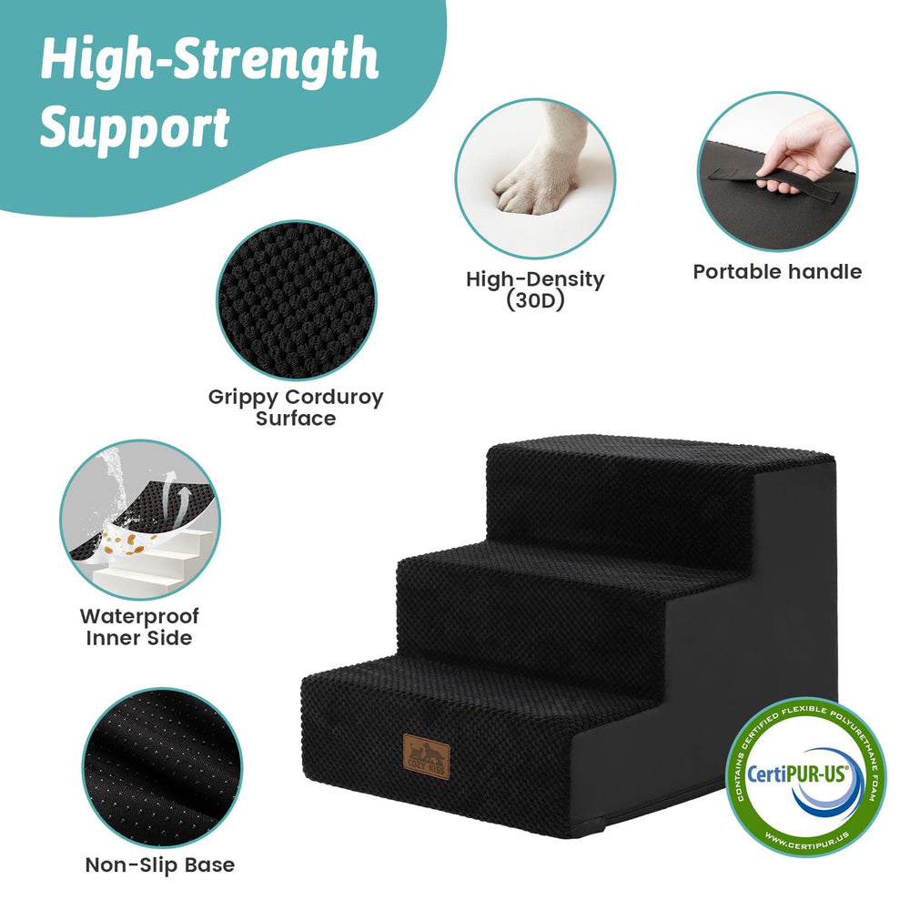 COZY KISS dog stairs removable waterproof cover simplifies cleaning.