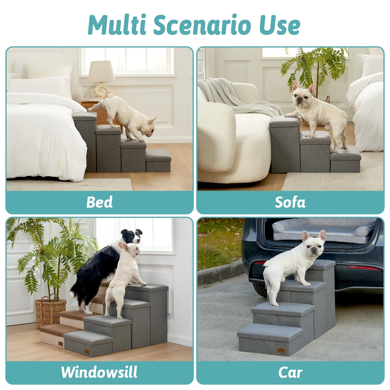 COZY KISS dog stairs suitable for senior pets