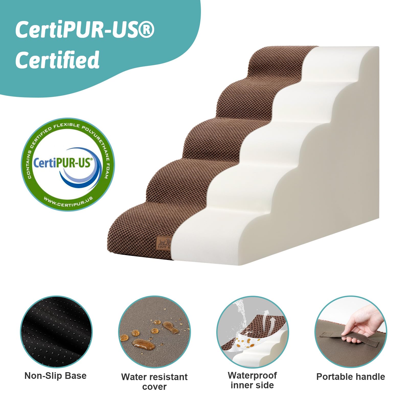 COZY KISS dog stairs wear-resistant sides for claws