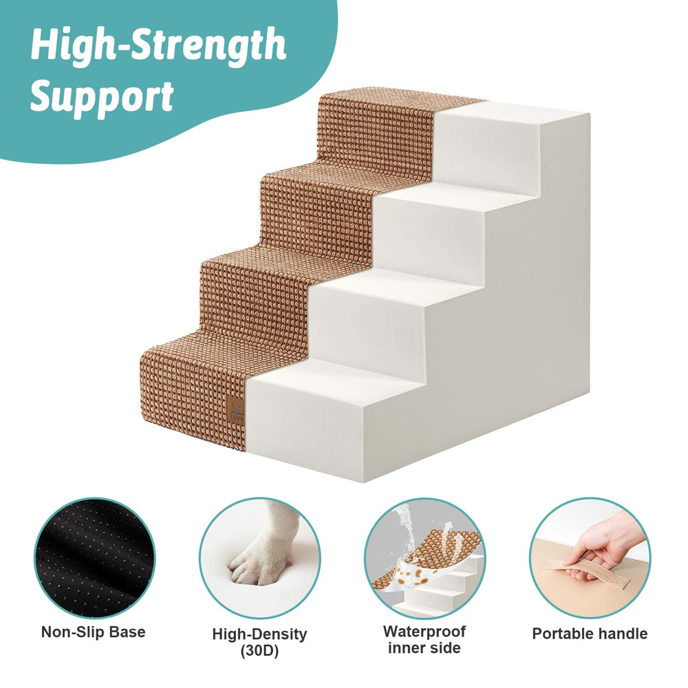 COZY KISS dog stairs arrive compactly in vacuum-sealed packaging for easy setup.