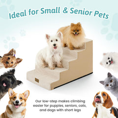 COZY KISS dog stairs - washable cover simplifies stain removal.