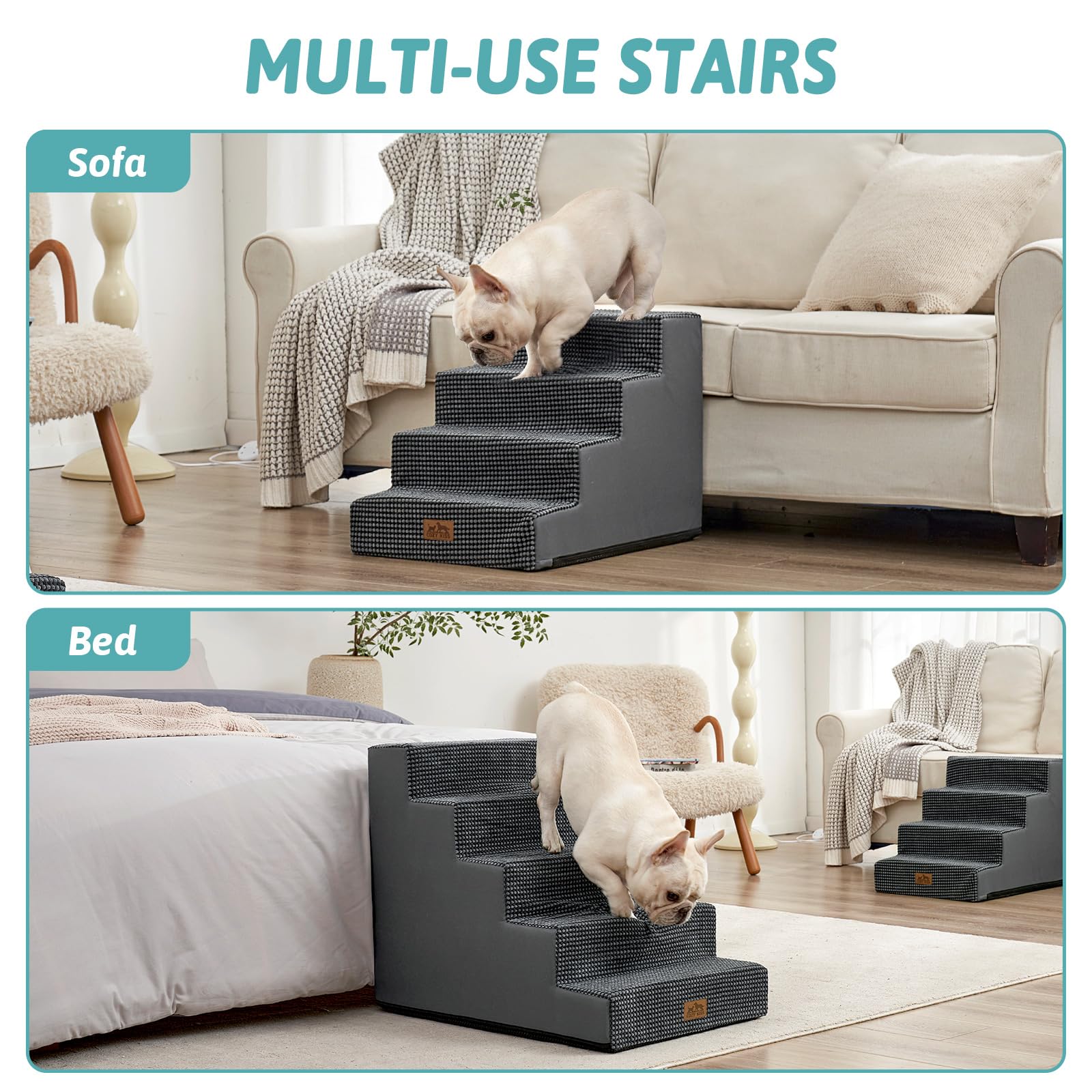 COZY KISS dog stairs waterproof inner layer protects foam