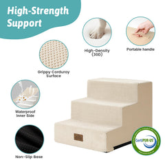 COZY KISS dog stairs waterproof inner lining protects foam from spills