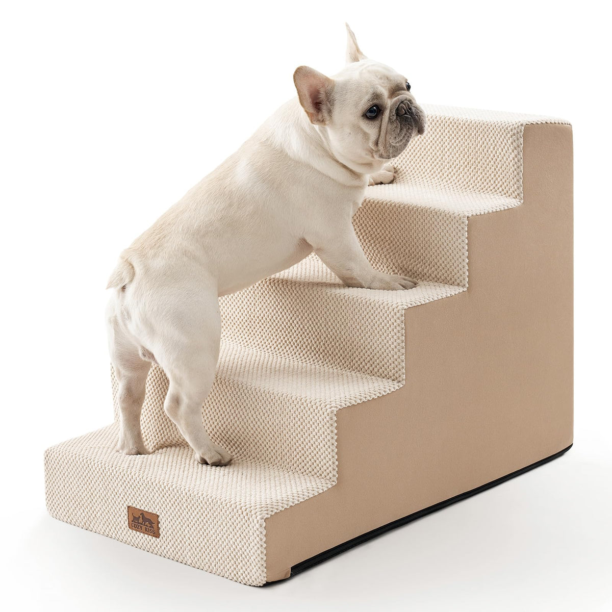 COZY KISS dog stairs with widened design for safer climbs