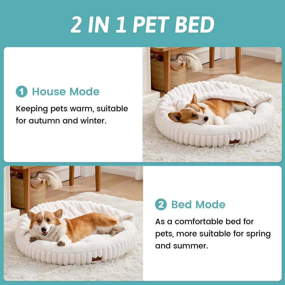 COZY KISS fluffy faux fur donut bed delivers cloud-soft comfort