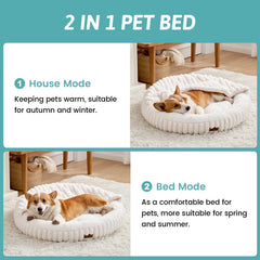 COZY KISS fluffy faux fur donut bed delivers cloud-soft comfort