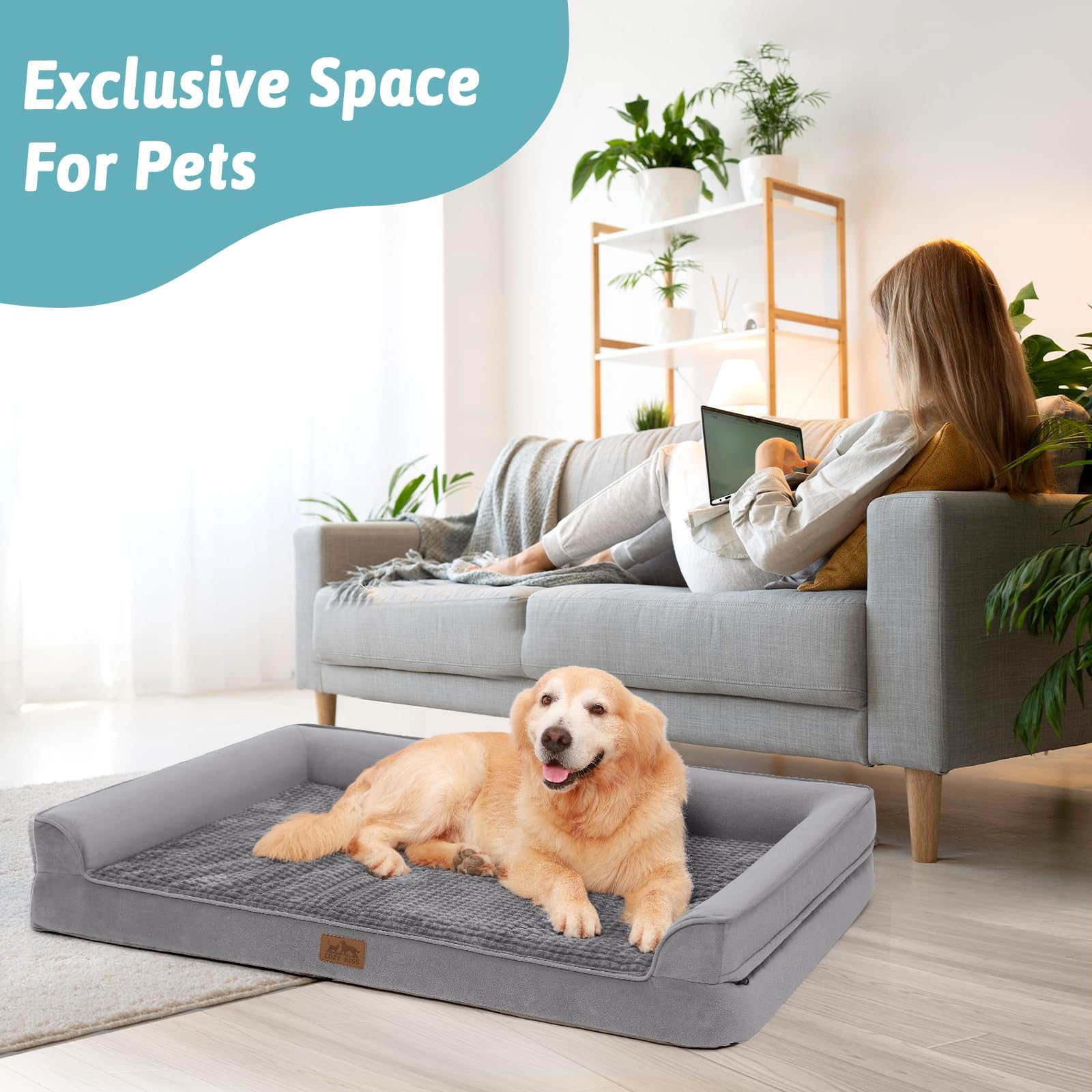 COZY KISS egg crate foam detail for joint friendly rest and comfort