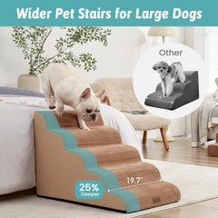 COZY KISS Extra Wide Dog Stairs assembly demonstrates quick setup for busy homes.