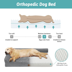 COZY KISS Orthopedic Bed features high-density foam core for durable comfort.