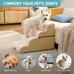 COZY KISS high-density foam dog stairs for gentle climbs