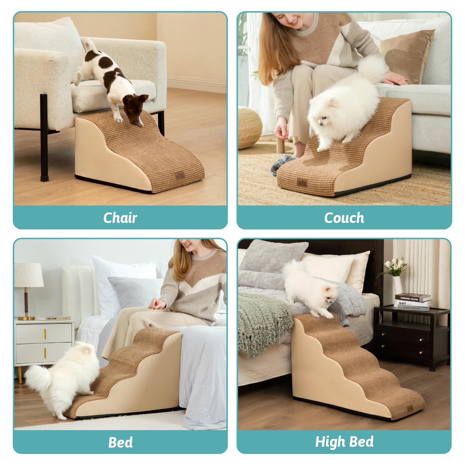 COZY KISS non-slip base photo proves stable footing on furniture.