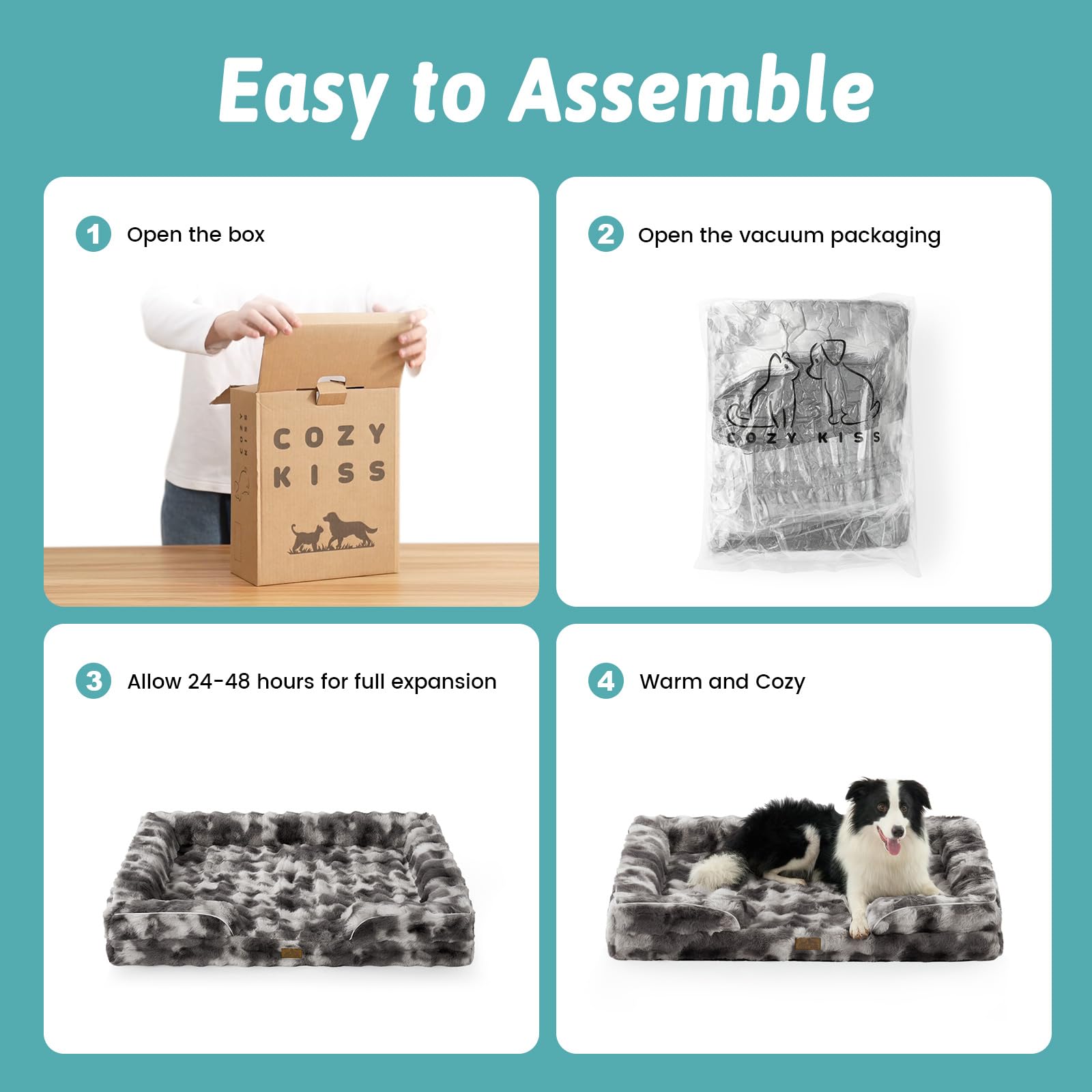 COZY KISS Orthopedic Bed indoors setup displays cozy nap spot