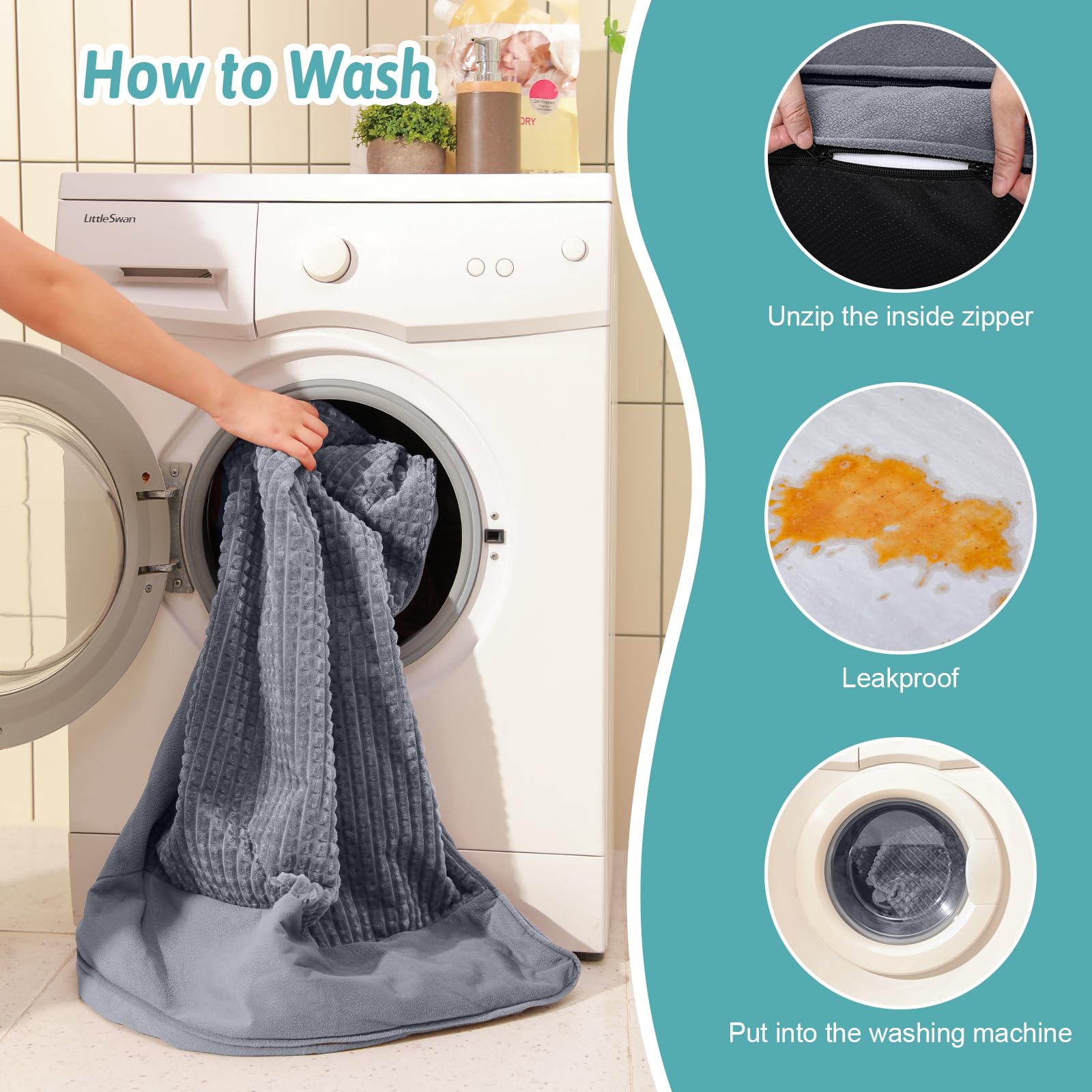 COZY KISS bed machine-washable cover, easy cleaning