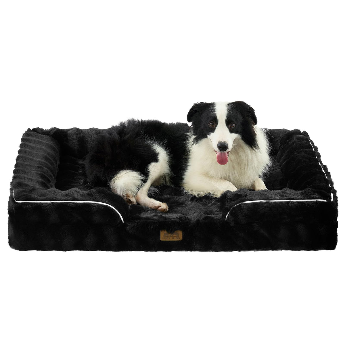 COZY KISS orthopedic dog bed with foam mattress for supportive lounging.