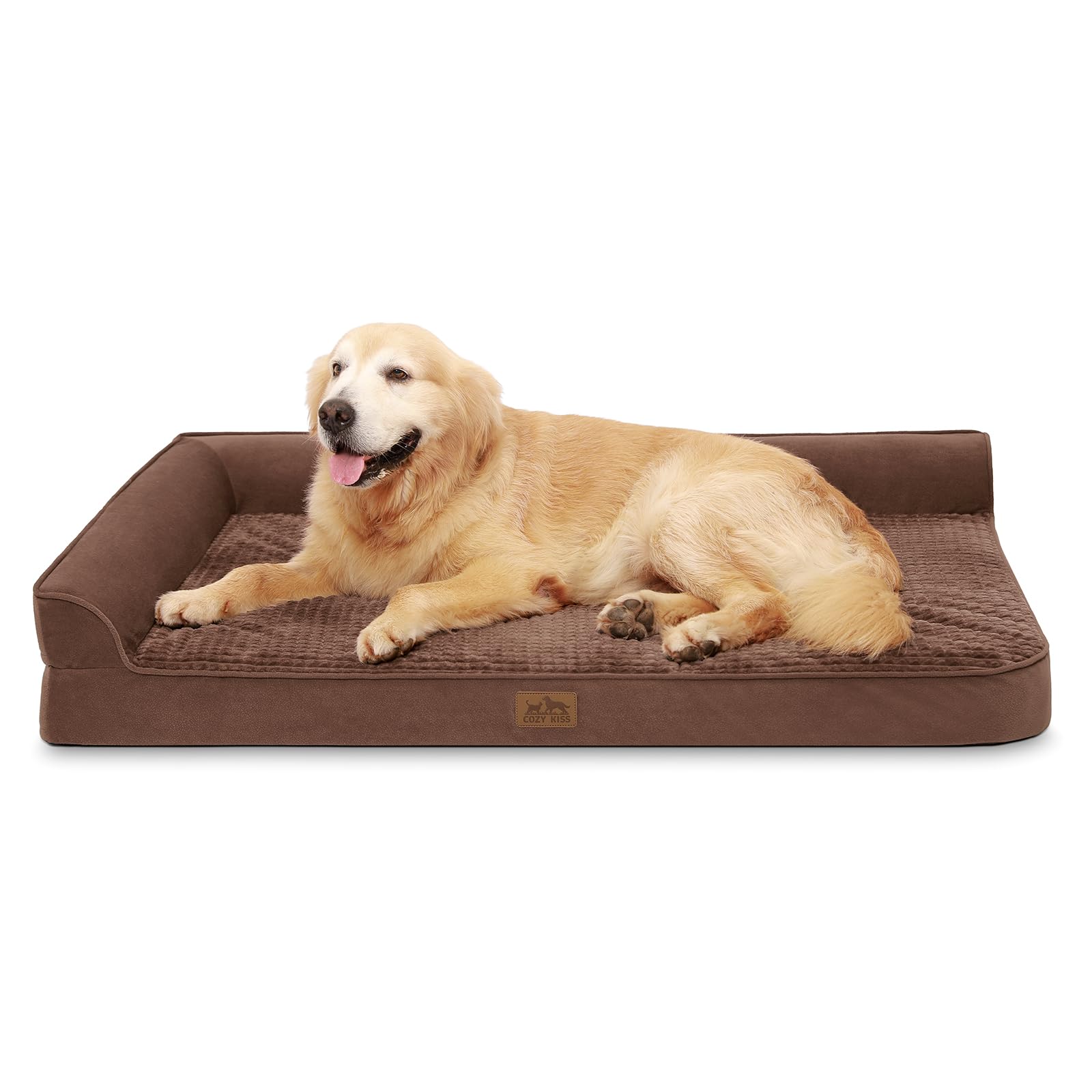 COZY KISS orthopedic dog bed front view shows XXL size for large dogs' comfort.