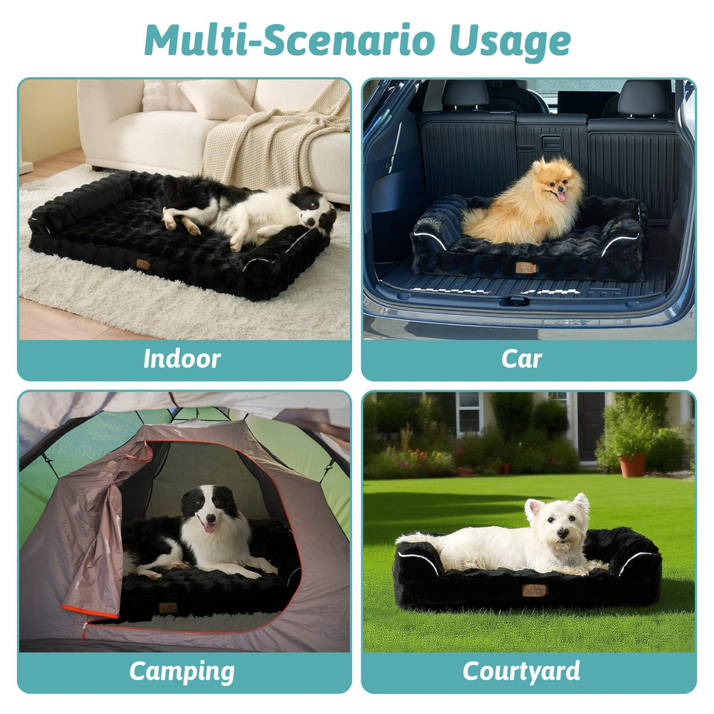 COZY KISS grip-handle bed enables easy transport and indoor-outdoor use.