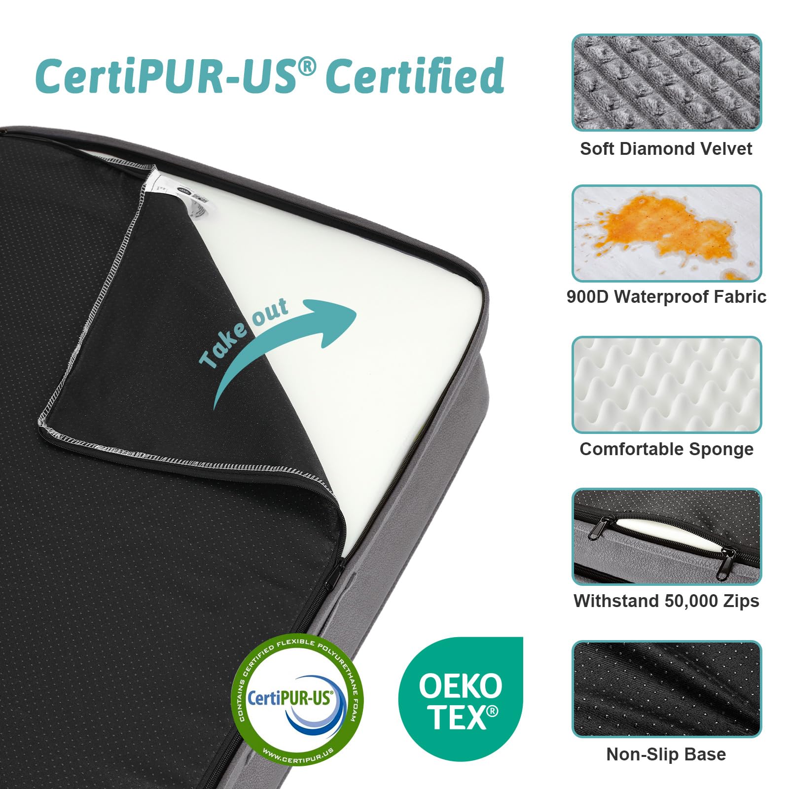 COZY KISS removable cover is machine washable for easy cleaning