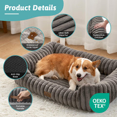 COZY KISS soft faux fur interior provides a plush snuggle zone for pets.