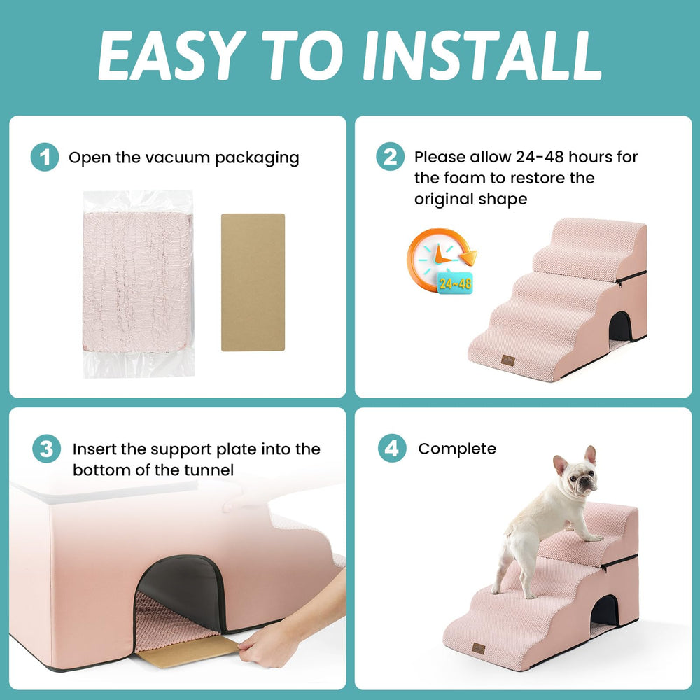 COZY KISS TPU-waterproof layer on dog stairs helps prevent leaks during daily use
