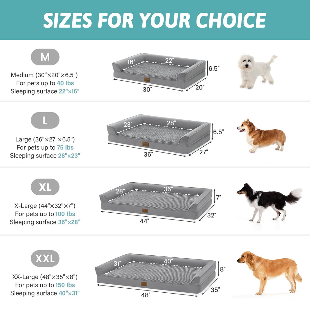 COZY KISS bed features TPU waterproof liner protecting the foam core