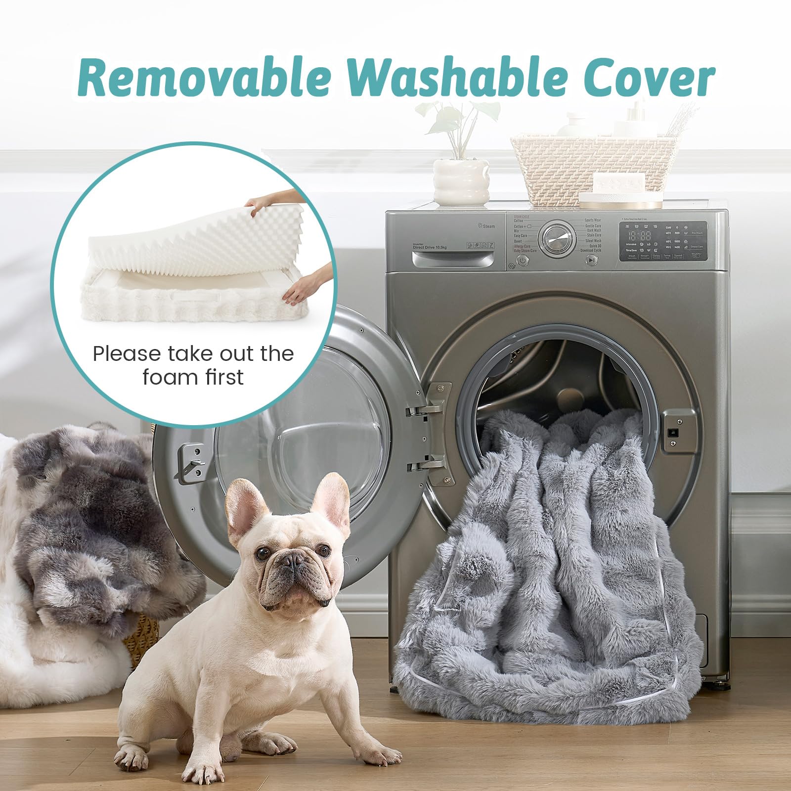 COZY KISS waterproof lining note protects foam from accidents.