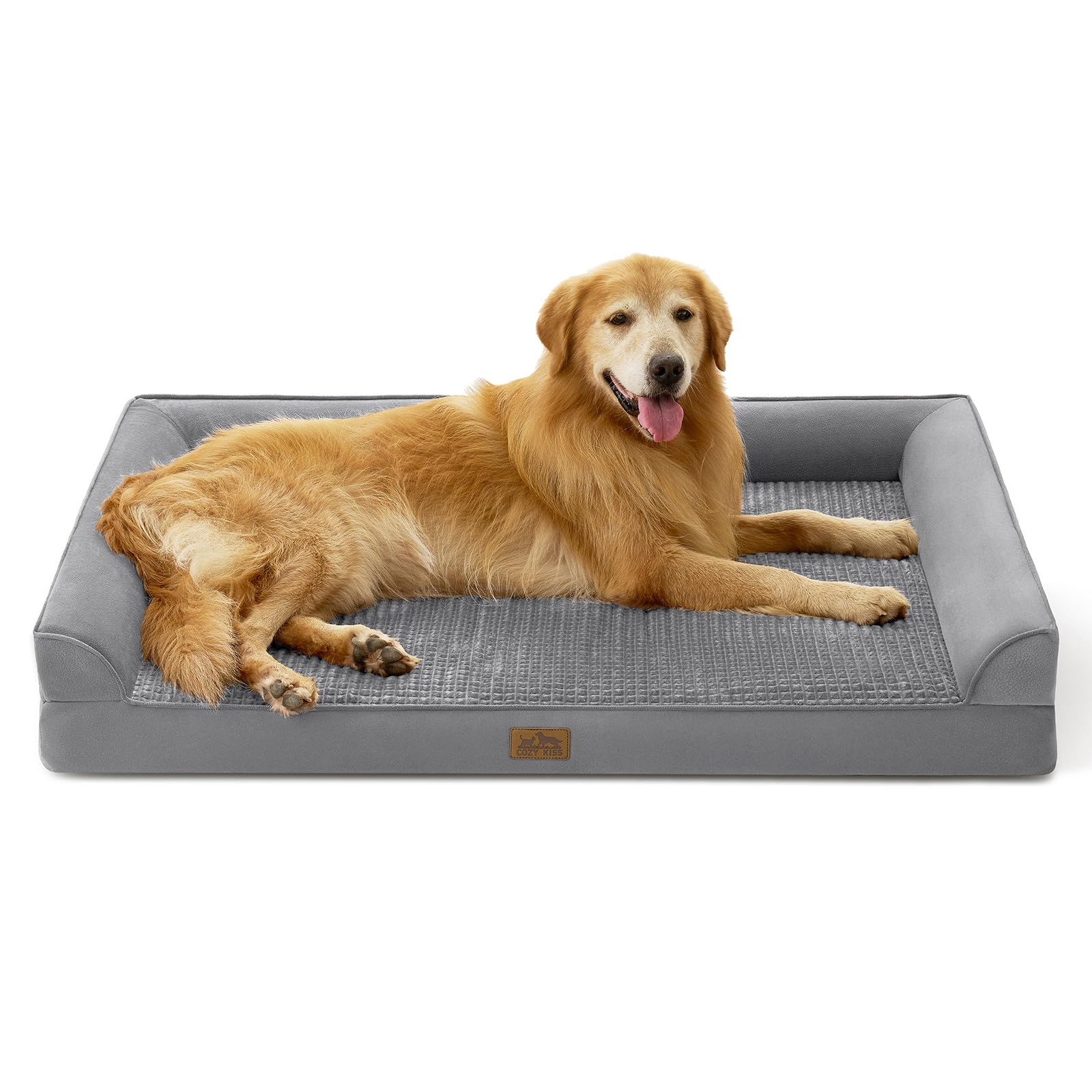 COZY KISS XXL dog bed showing egg-crate foam for joint comfort