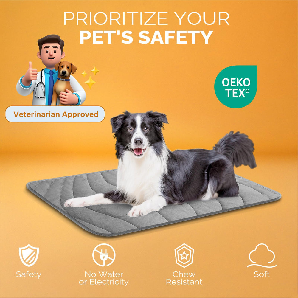 Cozyide dog crate pad cooling back fabric keeps hot days cooler.