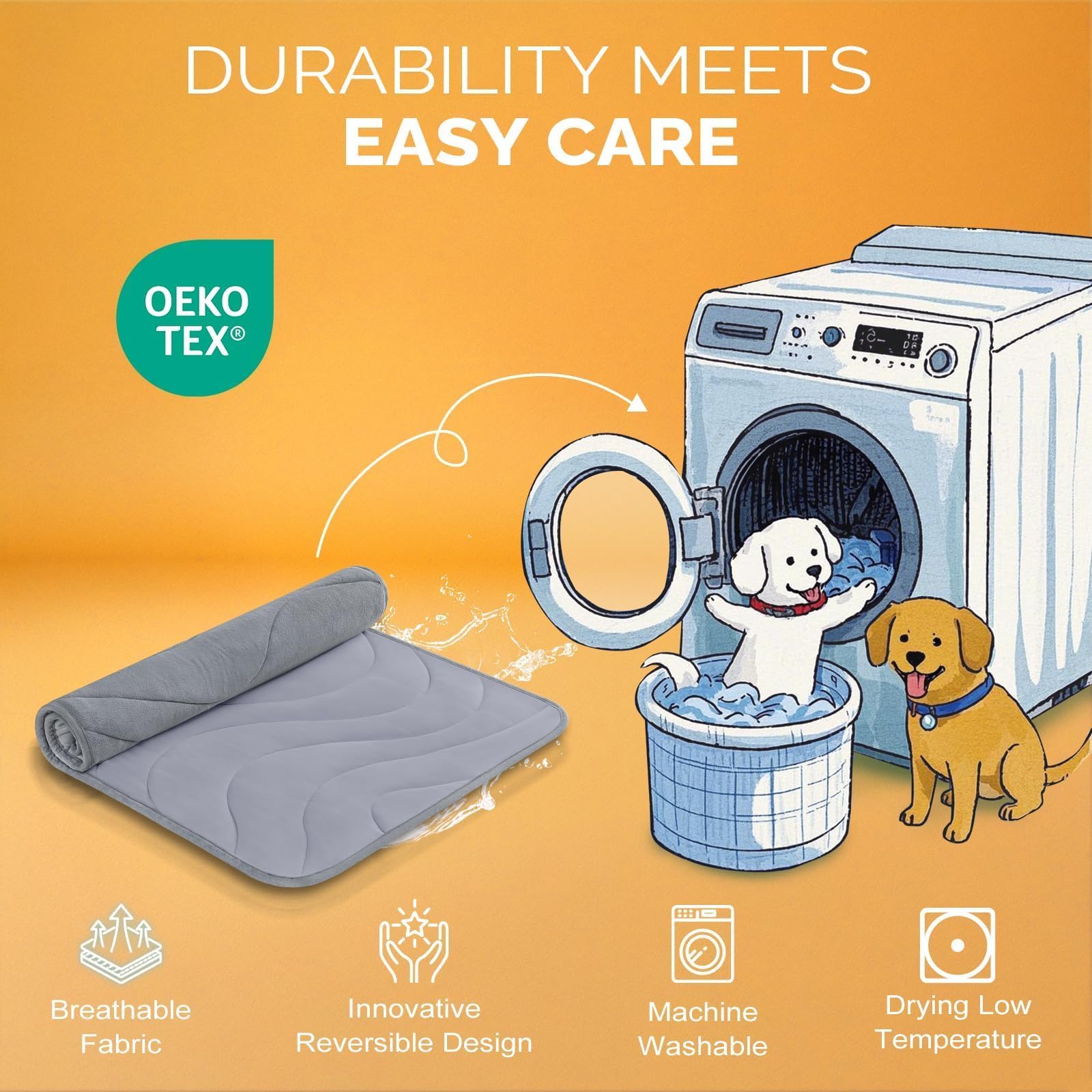 Cozyide corrugated quilting keeps surface flat for stable resting