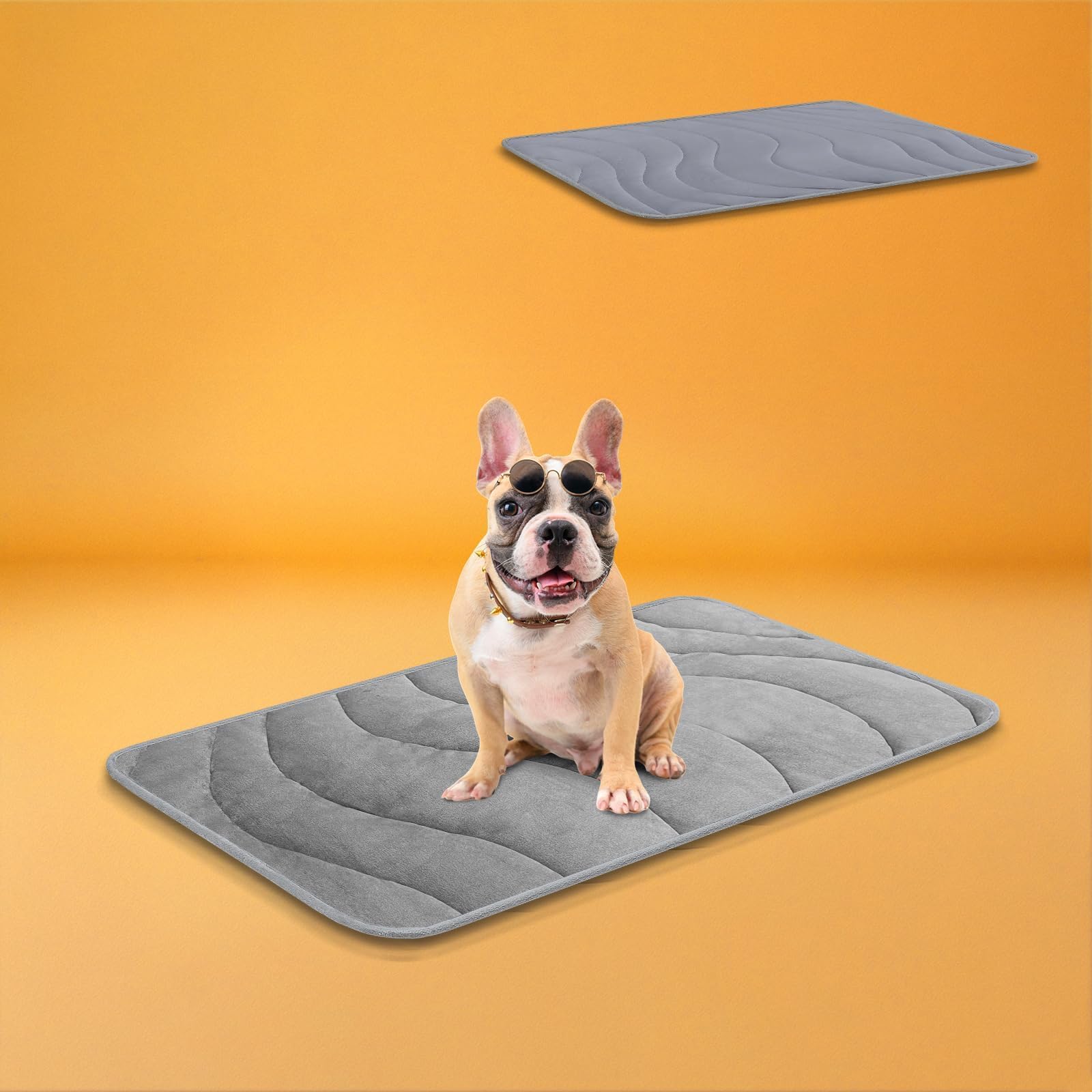 Cozyide dog crate pad with velvet surface for cozy all-season comfort