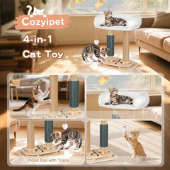 Cozyipet cat tree bed—cozy resting spot for kittens after play sessions