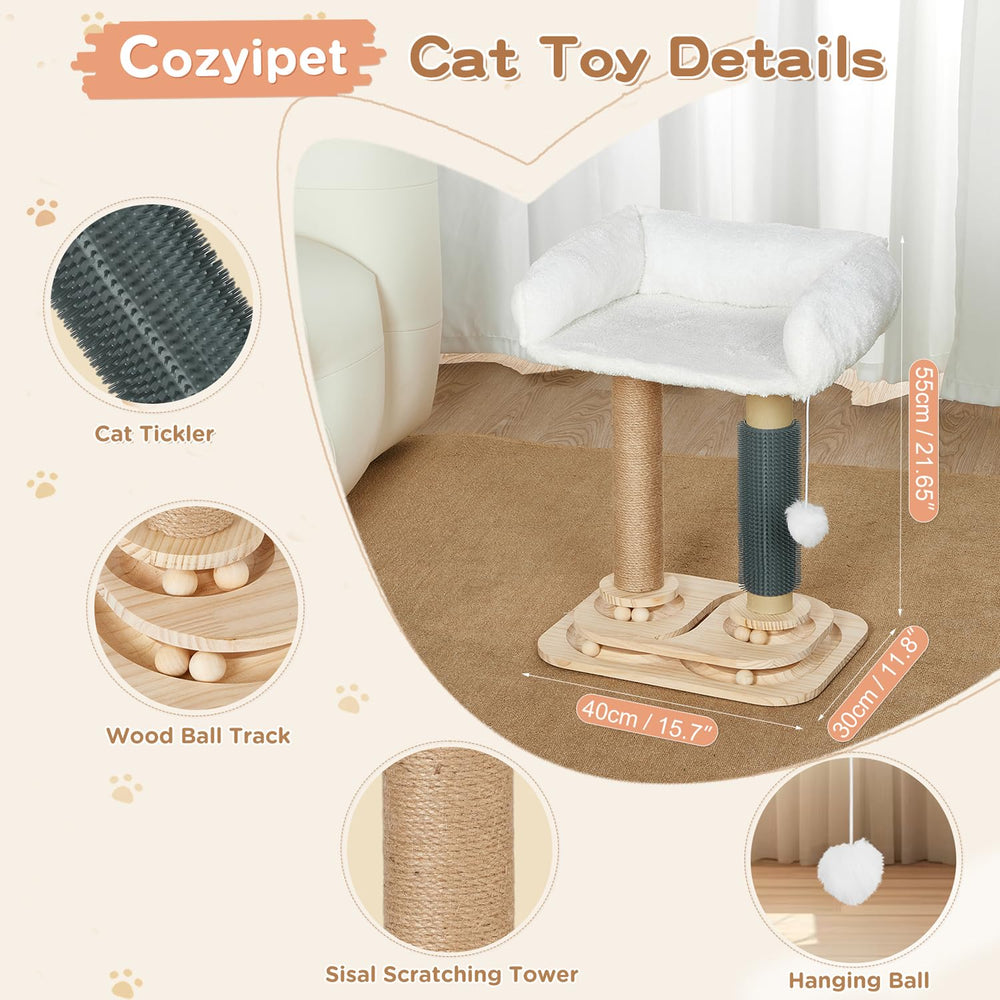 Cozyipet track balls—interactive elements encourage batting and play