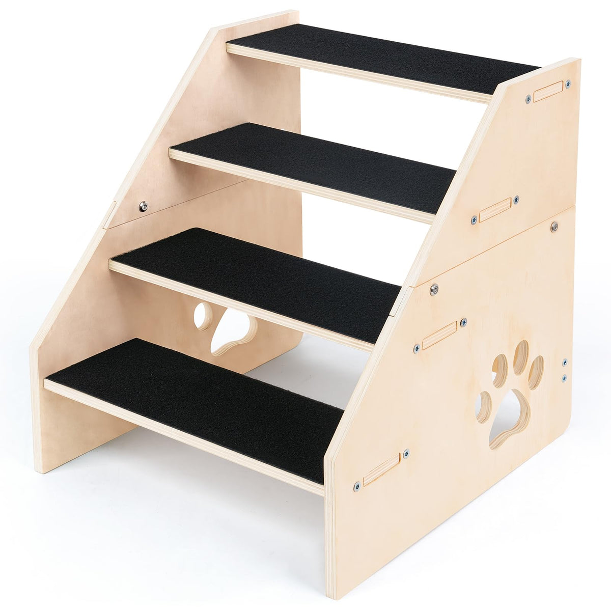 CozyLazy dog stairs sturdy A-frame demonstrate stable frame for safe pet access
