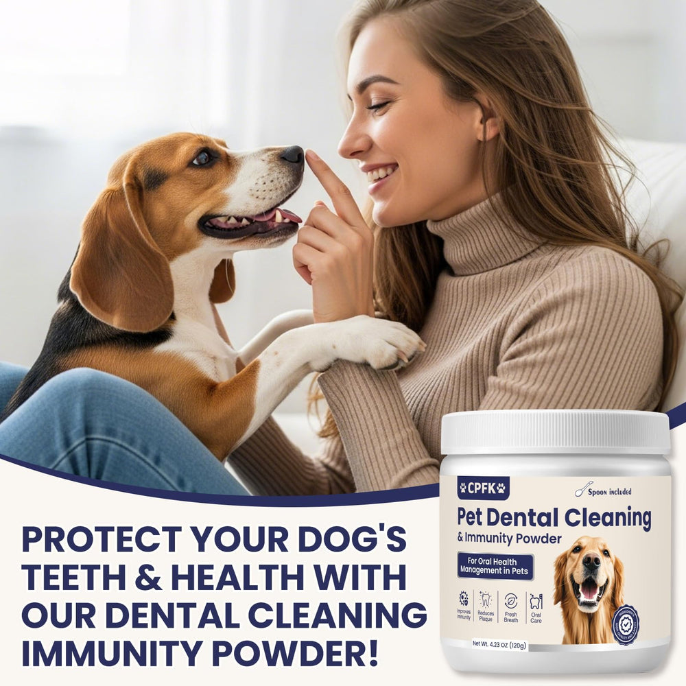 CPFK dog dental cleaning powder immune-support focus for overall vitality