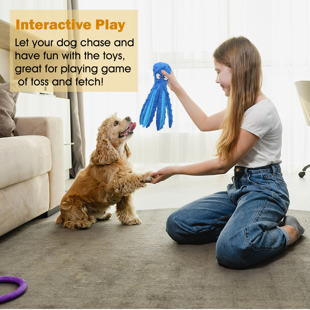 CPYOSN 12.6 inch octopus toy fits small to large dogs for shared fun.