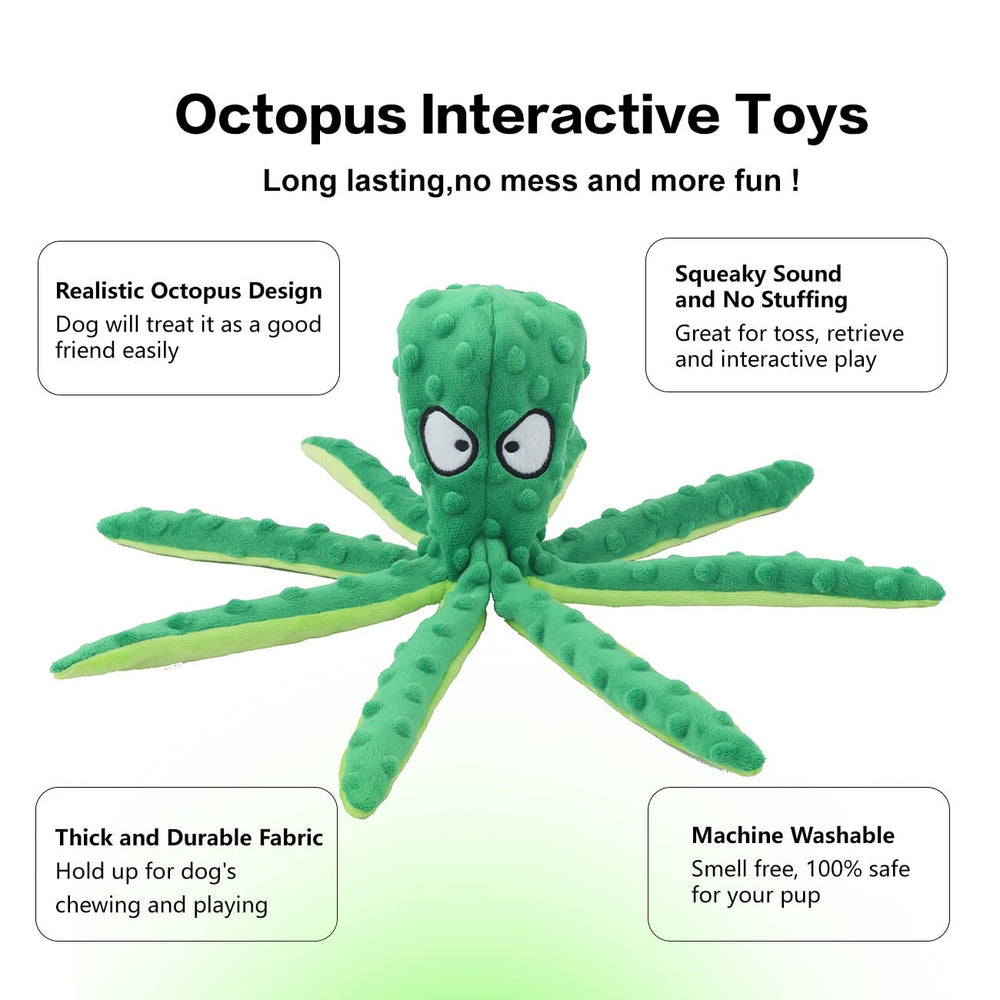 CPYOSN durable-plush octopus toy with strong stitching for long-lasting fetch sessions.