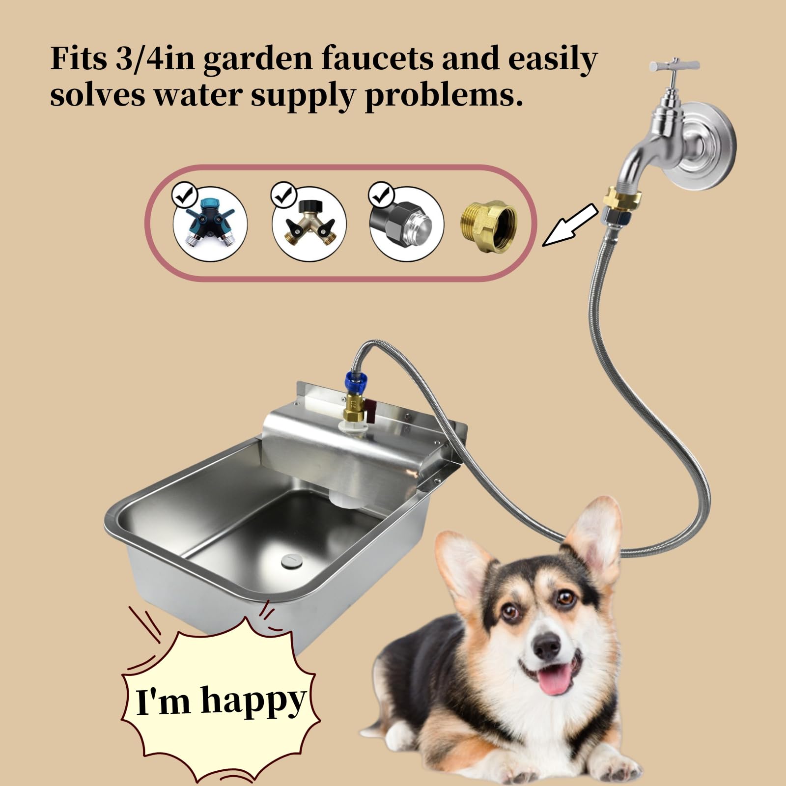 CQFJLM brass 3-4 inch adapter for secure plumbing connections