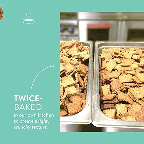 Crafted by Humans Brew Biscuit bacon flavor multipack on shelf, supports local Portland makers.