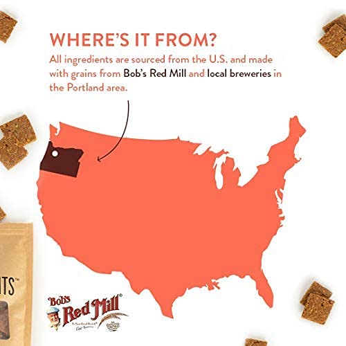 Crafted by Humans Brew Biscuit bacon flavor eco-friendly packaging with upcycled spent grains story.