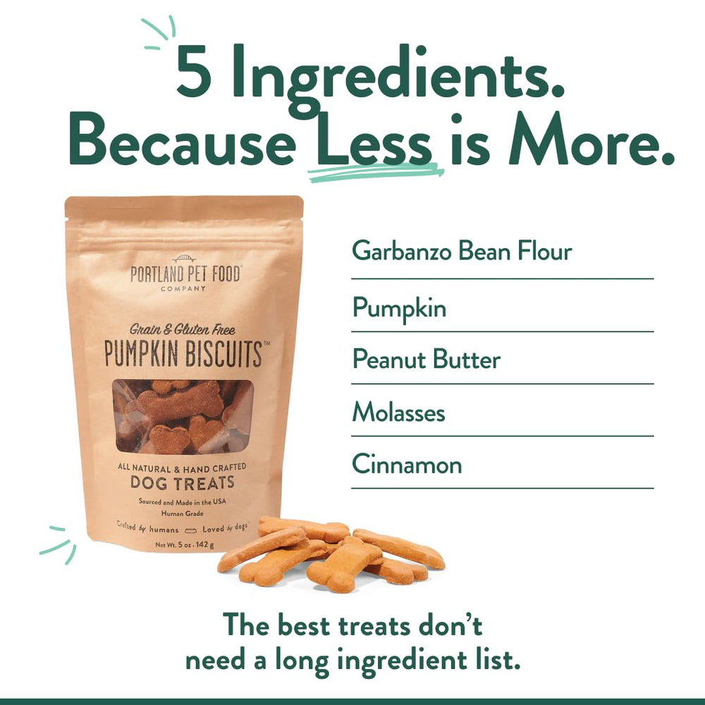 Crafted by Humans Loved by Dogs pumpkin dog treats texture close-up highlights crunchy bite-sized form