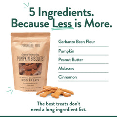 Crafted by Humans Loved by Dogs pumpkin dog treats texture close-up highlights crunchy bite-sized form