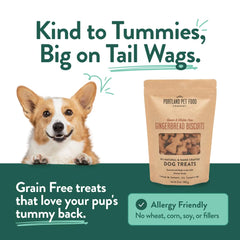 Crafted by Humans Loved by Dogs USA-made gluten-free dog treats for sensitivities.