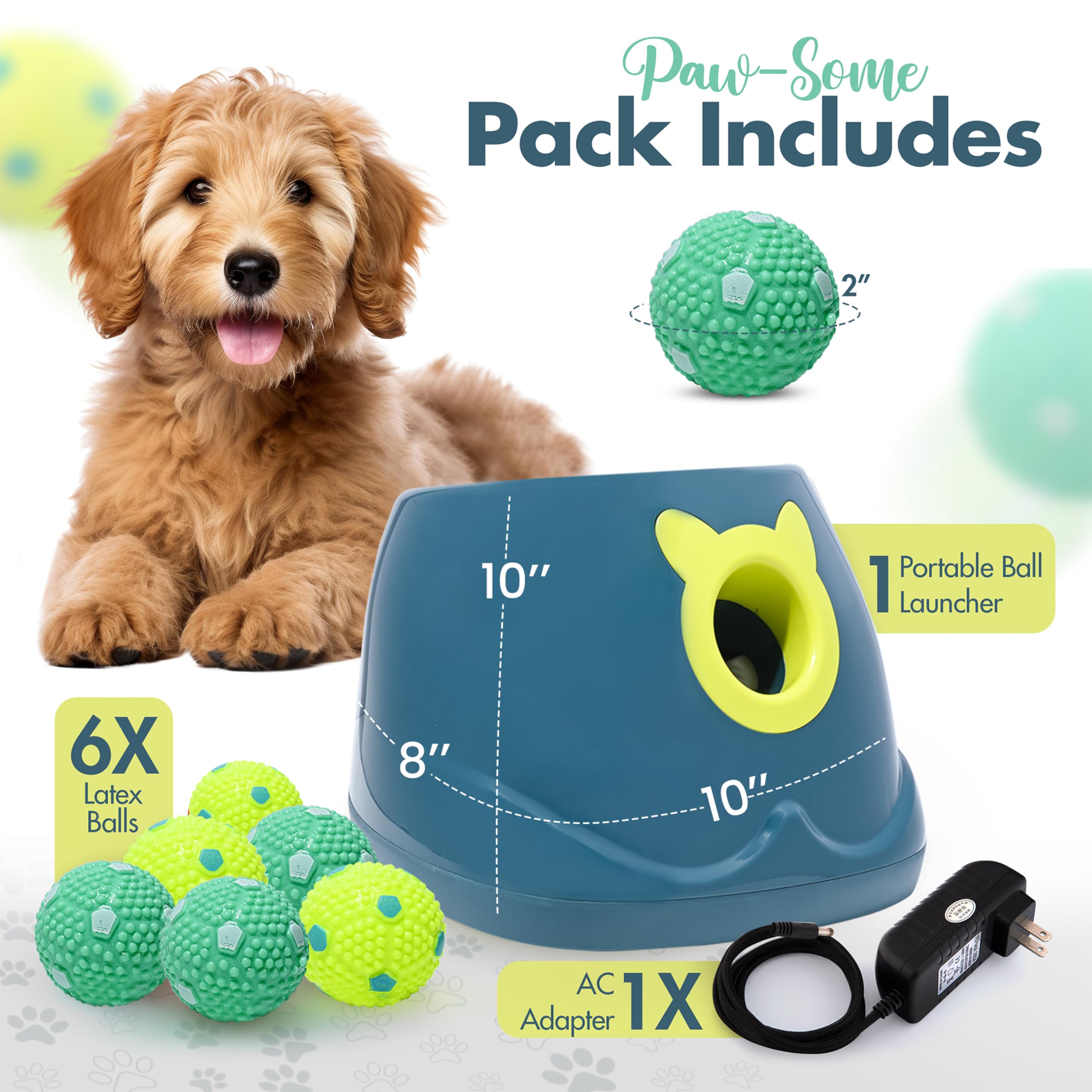 Crafts Central 6 latex balls ready for play and easy cleaning
