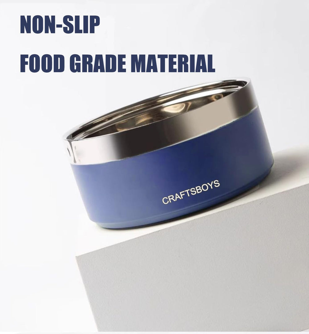 Craftsboys light-blue 32oz dog bowls image shows ample capacity for medium to large dogs.