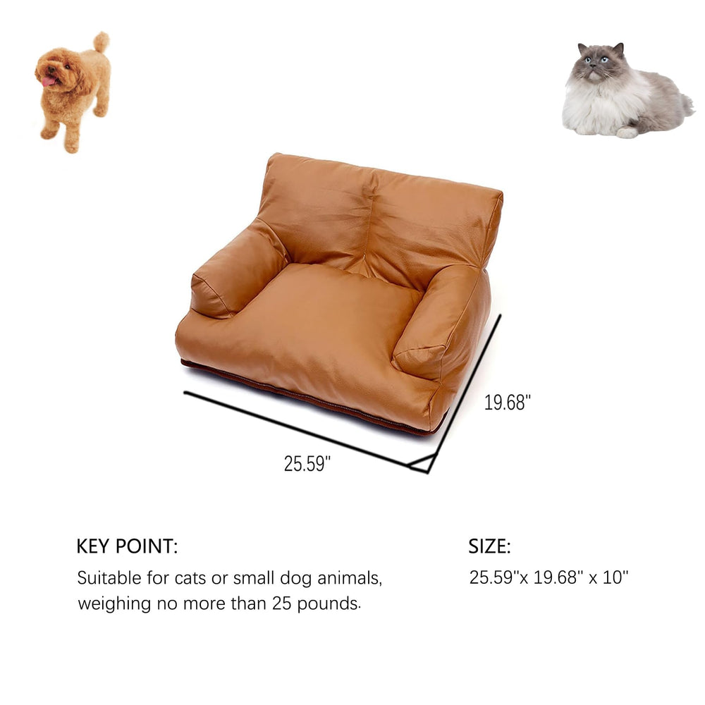 Craoopii Pet Sofa Bed brown color design offers a chic resting spot.