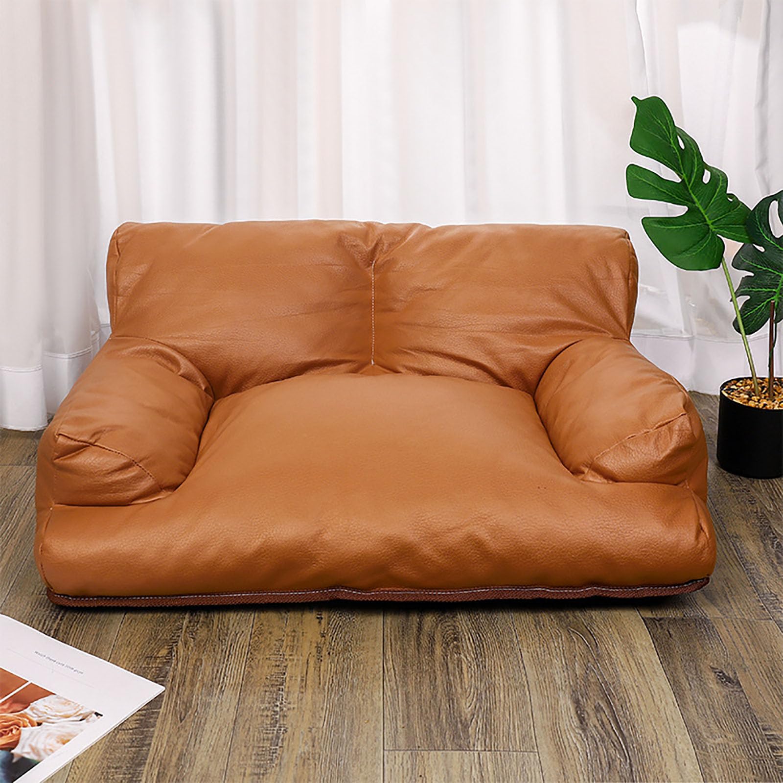 Craoopii Pet Sofa Bed dims 25-59x19-68in fits pets well.
